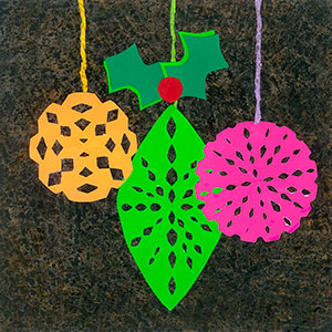 Collage Christmas Baubles - Art - Christmas Cards - Creation Art Cards