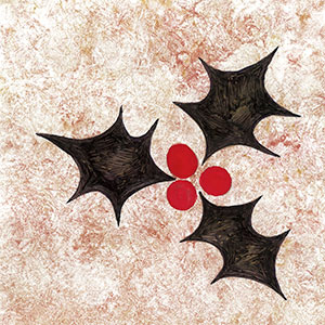 Collage Christmas Holly - Art - Christmas Cards - Creation Art Cards