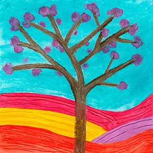 Tree in an Tuscan Valley - Creation Art Cards