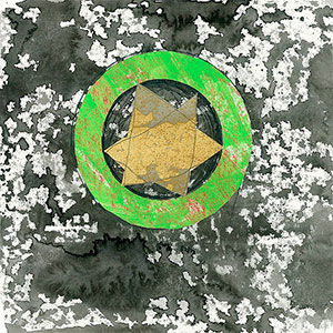 Christmas Star - Wax Resist, Collage & Paint - School Christmas Card Project - Creation Art Cards