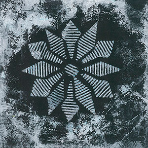 Christmas Snowflake - Hand Made Stamp & Wax Resist - School Christmas Card Project - Creation Art Cards