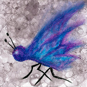 Butterfly - Wax Resist - School Art Card Project - Creation Art Cards