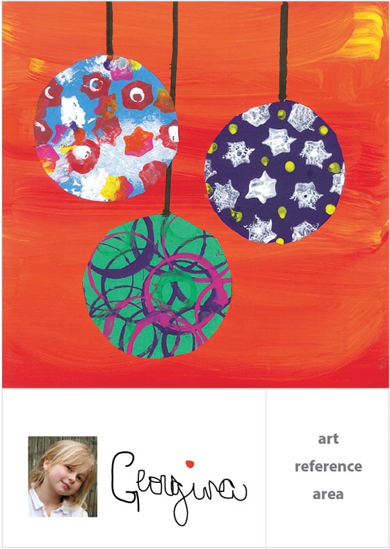 Christmas Baubles - Project Template Options - Christmas Cards For Schools