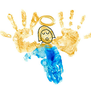 Handprint Angel - Art - Christmas Cards For Schools