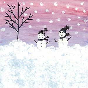 Snowmen - Personalised Christmas Card Home Project