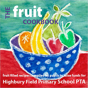 School Fundraising Recipe Book Cover - The Fruit Cookbook 