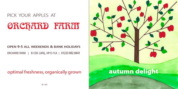 School Fundraising Recipe Book Advertising - Apple Farm Orchard